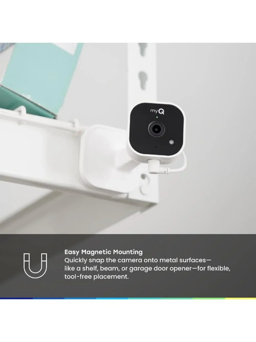 2K Smart Wi-Fi Garage Camera with Night Vision, 2-Way Audio & Motion Alerts